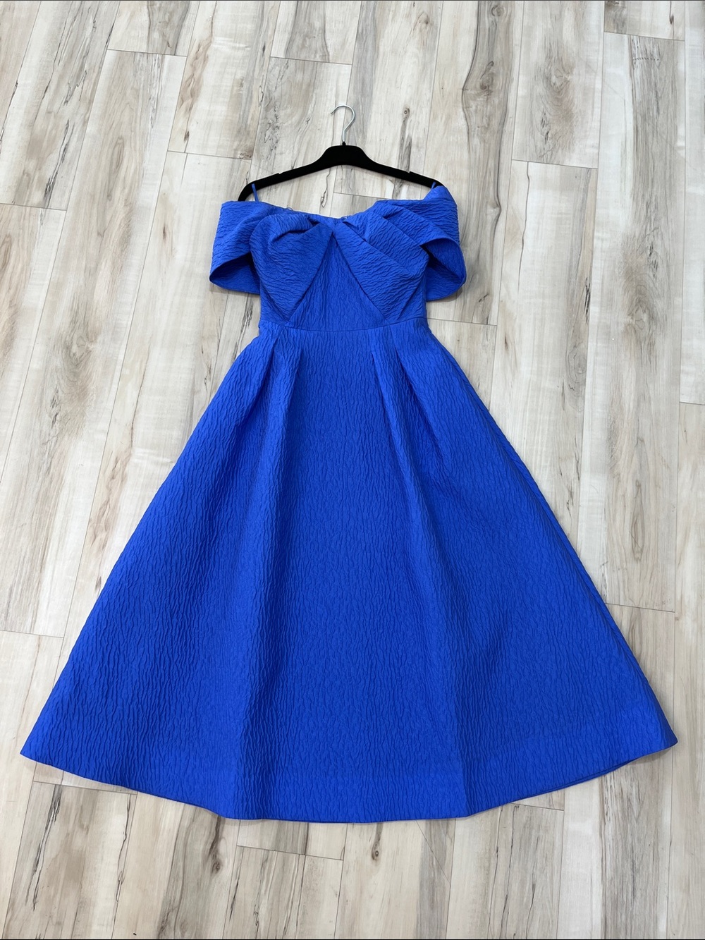 Rebecca Vallance Cobalt Blue Strapless Fit-and-Flare Dress